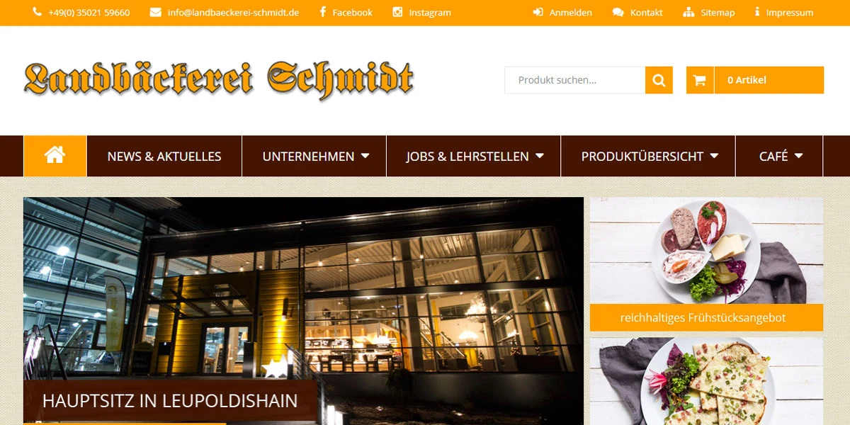 Onlineshop Landbäckerei Schmidt