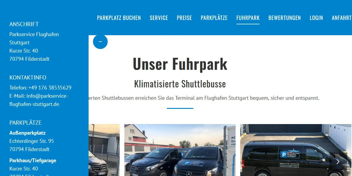 Parkservice Flughafen Stuttgart