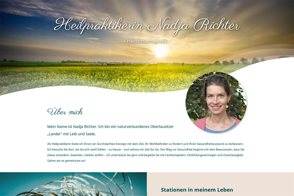 Webdesign für Heilpraktikerin Nadja Richter