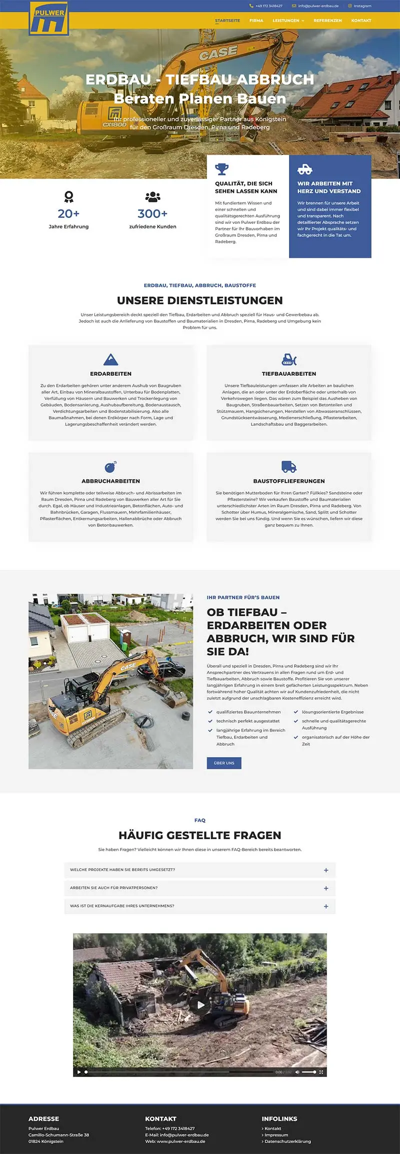 Pulwer Erdbau – Screenshot Fullsize Startseite Pulwer Erdbau - Screenshot Fullsize Startseite