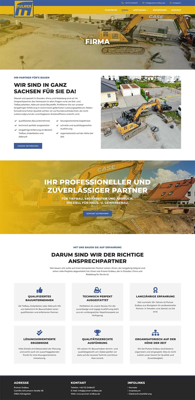 Pulwer Erdbau – Screenshot Fullsize Unterseite Pulwer Erdbau - Screenshot Fullsize Unterseite
