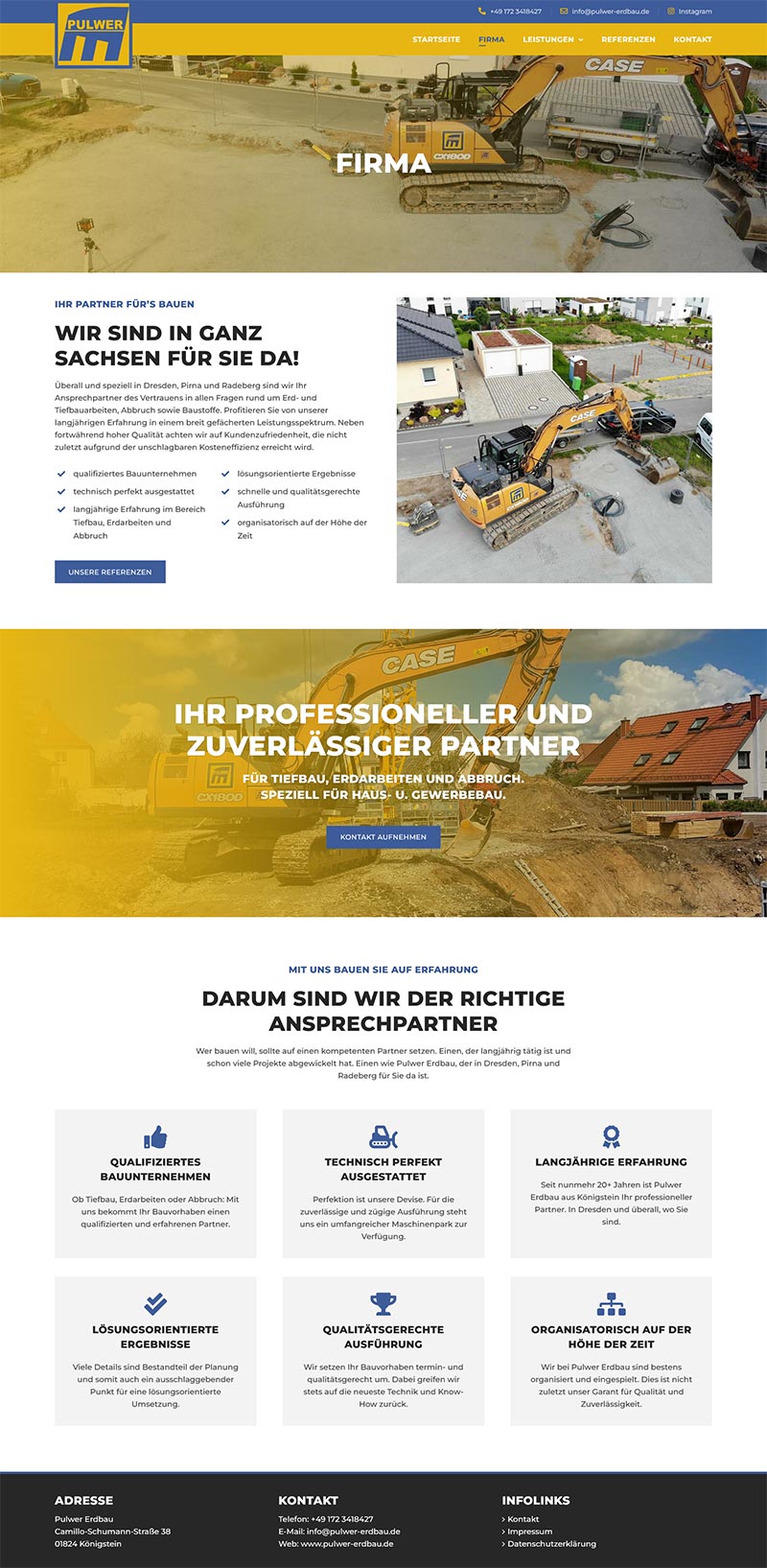 Pulwer Erdbau – Screenshot Fullsize Unterseite Pulwer Erdbau - Screenshot Fullsize Unterseite