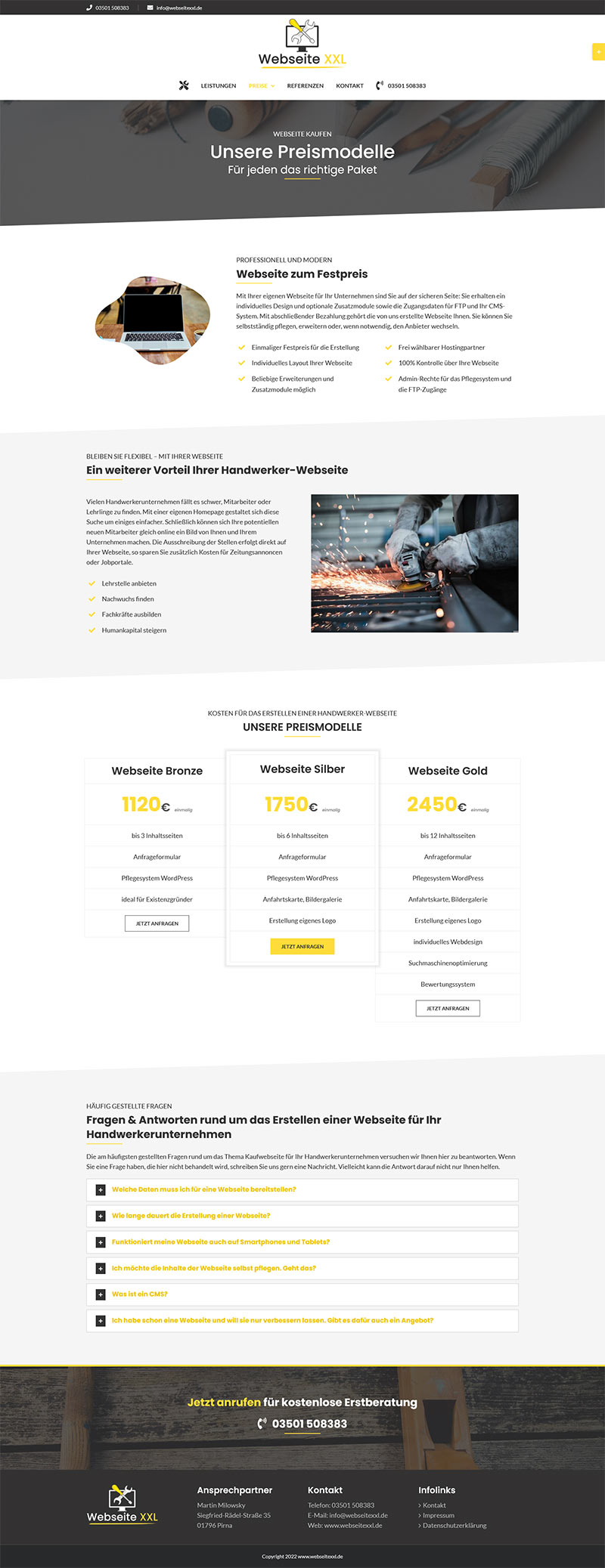 Webseite XXL – Screenshot Fullsize Unterseite Webseite XXL - Screenshot Fullsize Unterseite