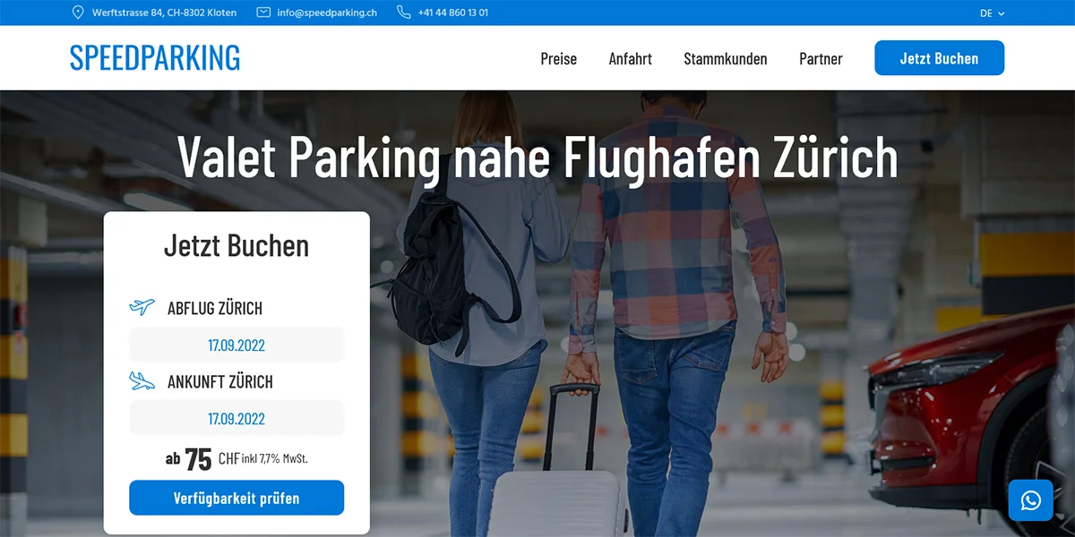 Speedparking am Flughafen Zürich