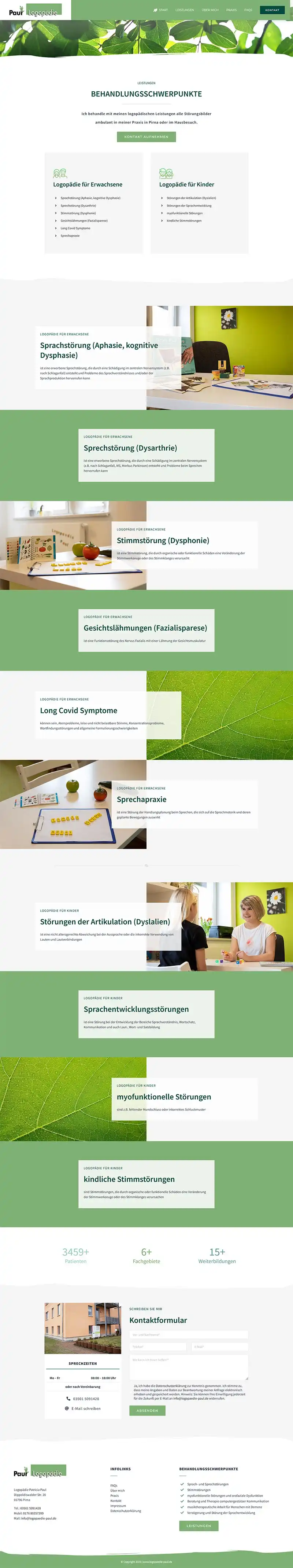 iTanum Internetagentur aus Pirna – Referenz – Logopädie Patricia Paul – Screenshot Fullsize Unterseite Logopädie Patricia Paul - Screenshot Fullsize Unterseite