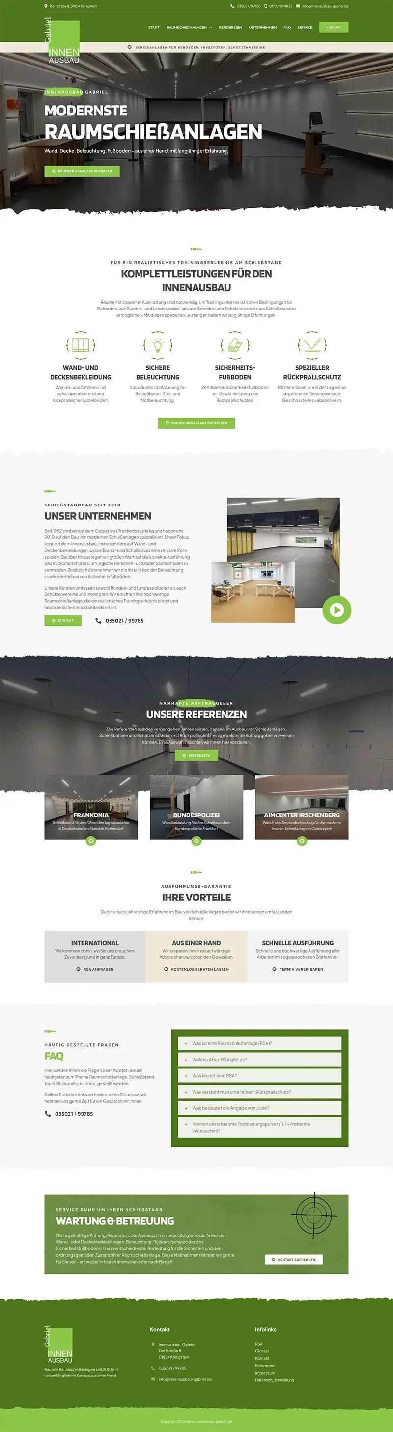 Innenausbau Gabriel – Raumschießanlagen – Screenshot Fullsize Startseite Innenausbau Gabriel - Raumschießanlagen - Screenshot Fullsize Startseite