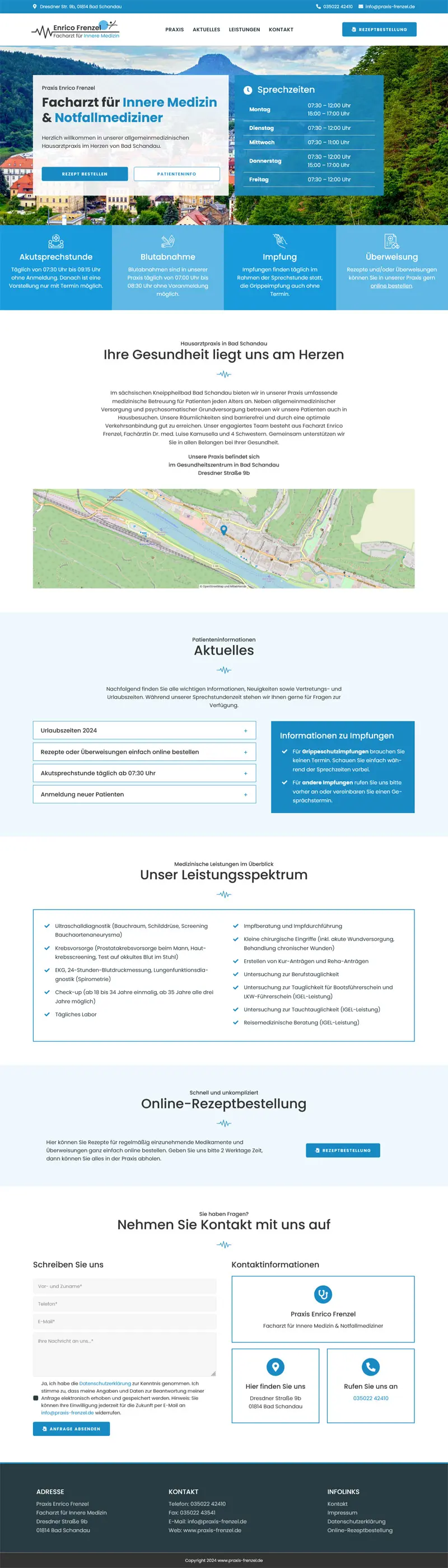 Praxis Enrico Frenzel – Screenshot Fullsize Startseite Praxis Enrico Frenzel - Screenshot Fullsize Startseite