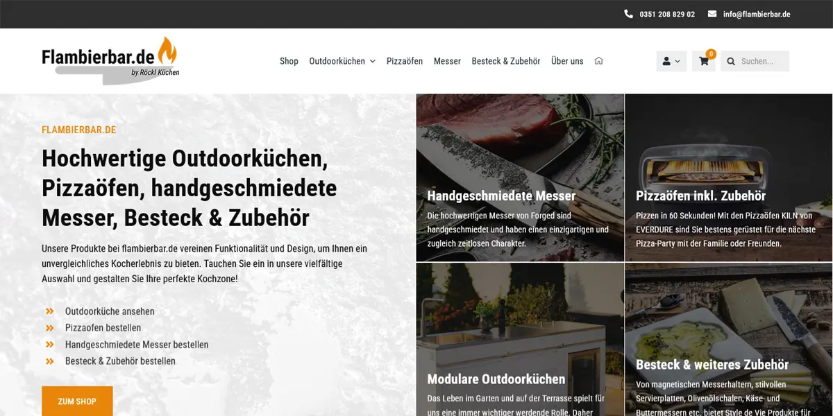 Flambierbar.de by Röckl Küchen - Desktop