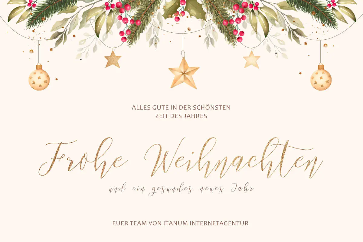 iTanum IT OHG – Internetagentur aus Pirna – Weihnachten 2024 iTanum wünscht frohe Weihnachten