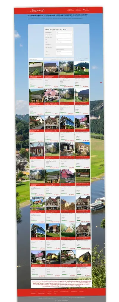 DorminO - Touristisches Freimeldesystem - Screenshot Startseite
